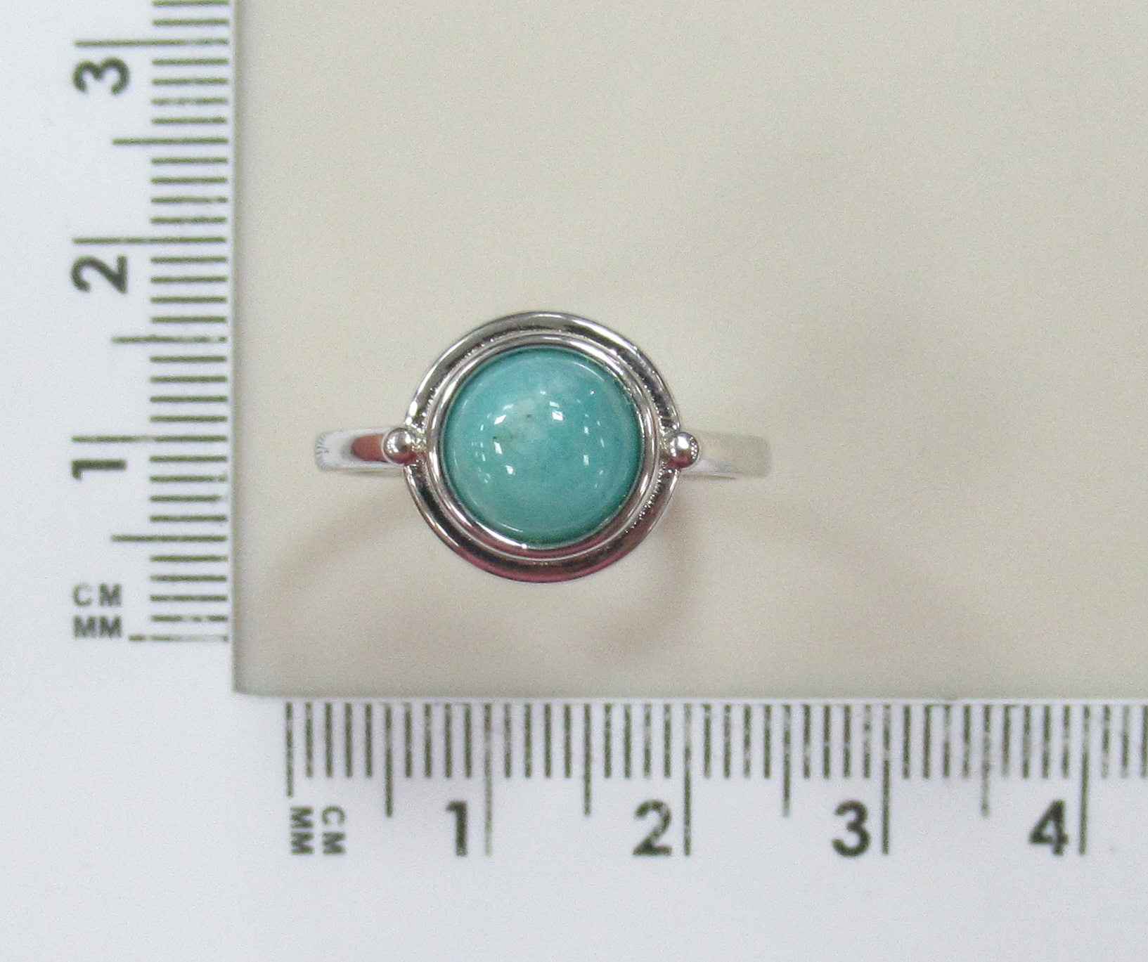 Серебряное кольцо с амазонитом